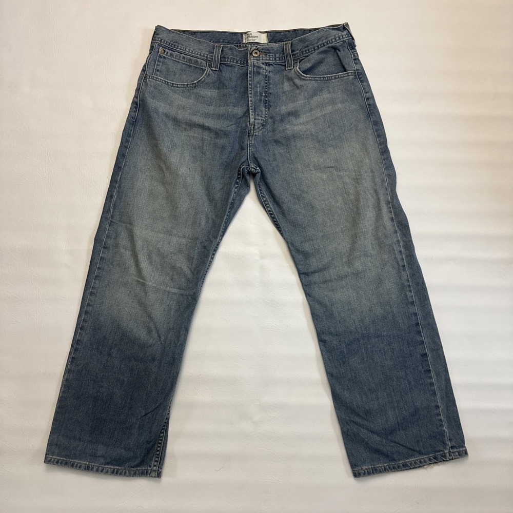Levis True Straight Silver Tab Mens 36x30 Denim Button Fly Jeans Y2K(Fits 36x28)